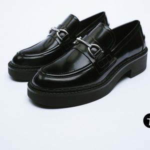 Zara loafers sz 38 black